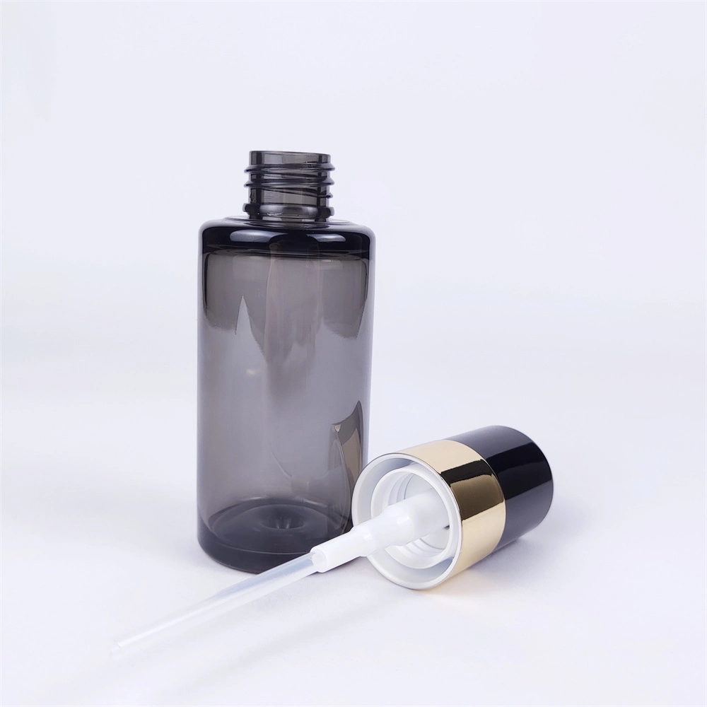 Thick Heavy 55ml-60ml Cylindrical Round Shape Pet Plastic Toner Mist Spray Bottle with Sprayer