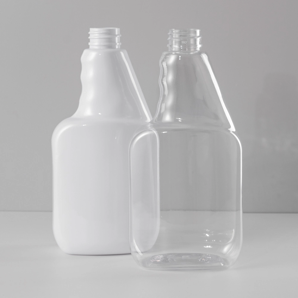 Manufacture Wholesale 28mm Plastic Transparent Square 750ml Pet Trigger Sprayer Bottle