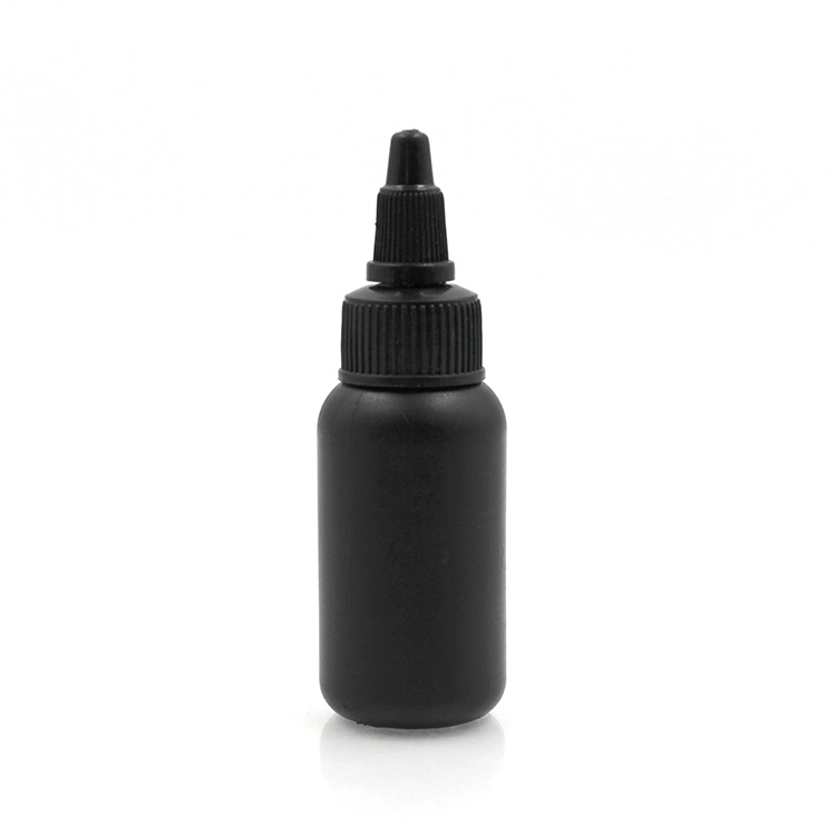 Small Mini 1oz 30ml Sauce Bottle LDPE Black Matte Plastic Squeeze Bottles with Twist Cap