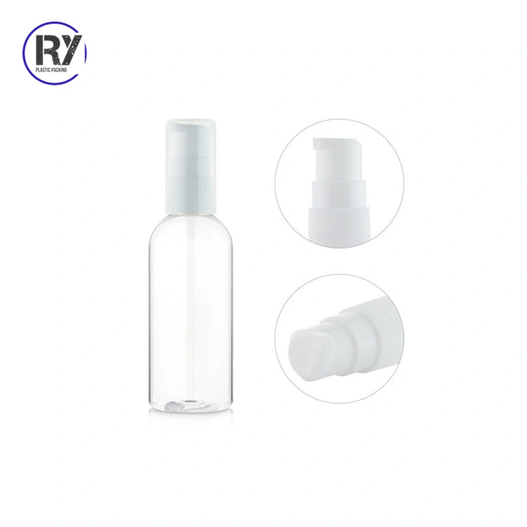 Wholesale 60ml 120ml 240ml 350ml 500ml 1000ml Pet Clear Round Plastic Boston Bottles with Pump Sprayer for Hand Soap Shampoo