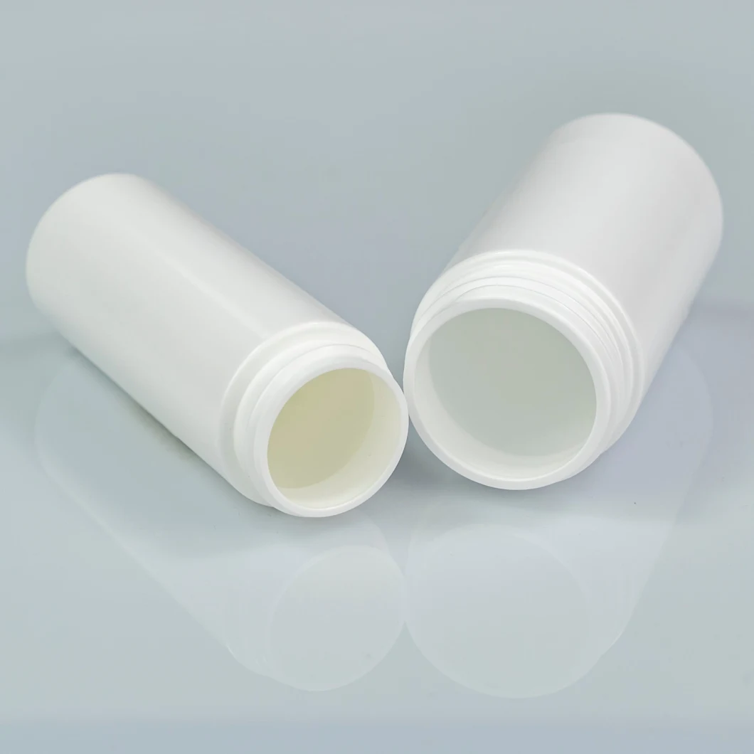 Manufacturer Free Sample Cylindrical High Density Hot Sale Empty Oxygen Resistance Food Medicine Healthcare Products Matte Skin HDPE plastic Bottle