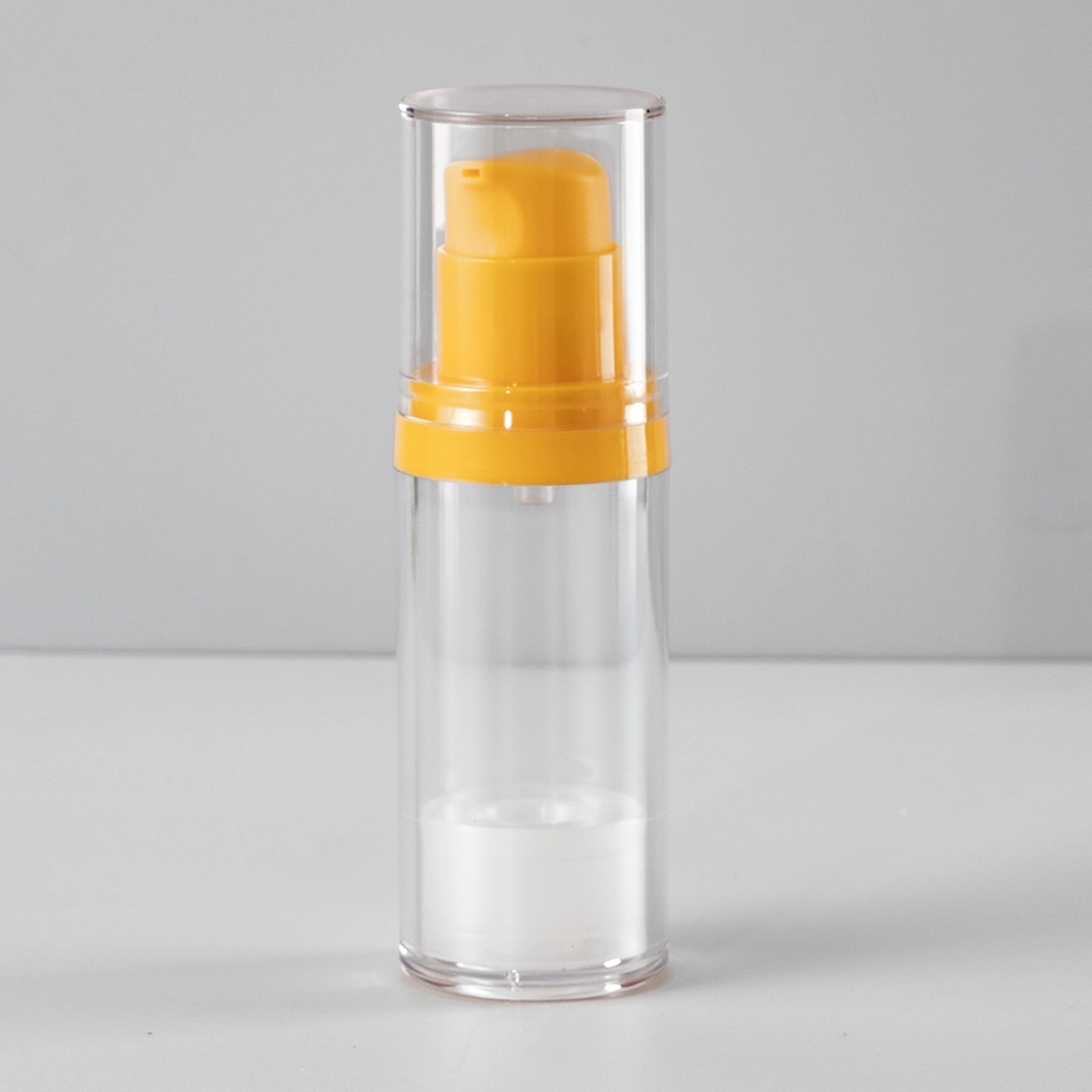 Competitive Price 30ml OEM PP as ABS Gold Plastic Transparent Cream Vacuum Airless Press Jar with Lid