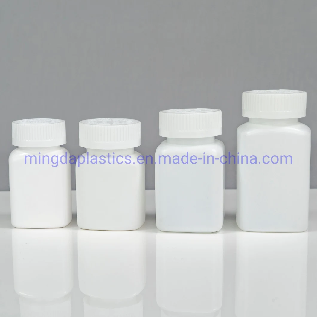 200ml Eco-Friendly Square Customized Food Medicine Grade Empty Plastic HDPE Bottle