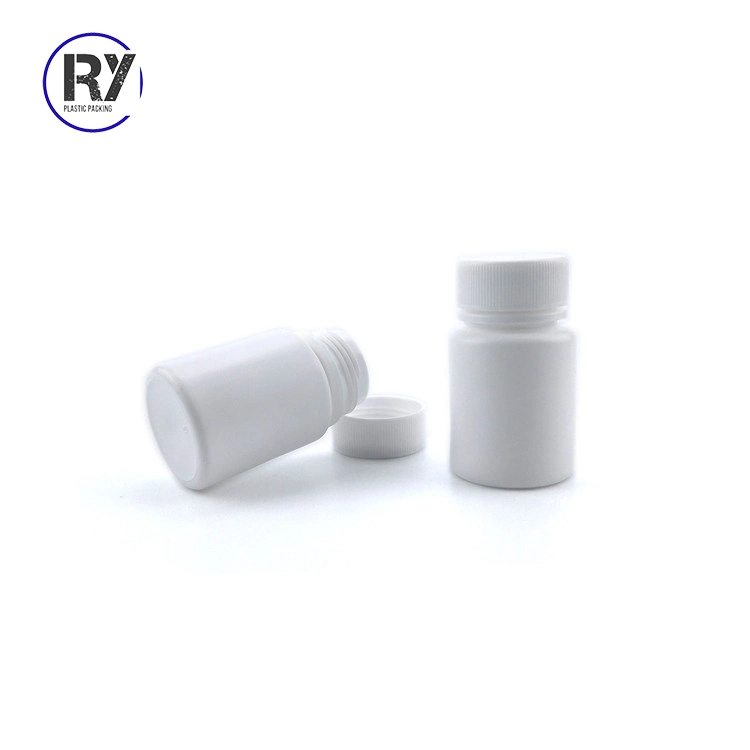 Hot Sell Pharmacy HDPE Pet Square Plastic Bottle for Labels Tint 60g 70g 90g 120g Red Pill Capsule Bottle with Screw Cap