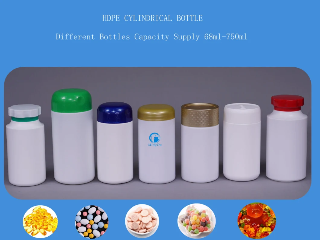 HDPE 200ml Cylindrical Plastic Bottle (MD-632)