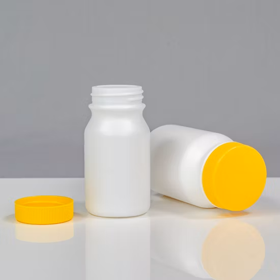 Оптовая упаковка, горячая распродажа, матовая кожа, белое стекло, пищевая добавка, лекарство, пищевой продукт, контейнер неправильной формы, устойчивость к кислороду, пластиковая бутылка из полиэтилена высокой плотности объемом 175 мл.